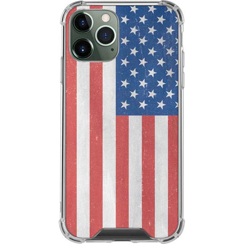 American Flag Distressed iPhone 11 Pro Max Clear Case