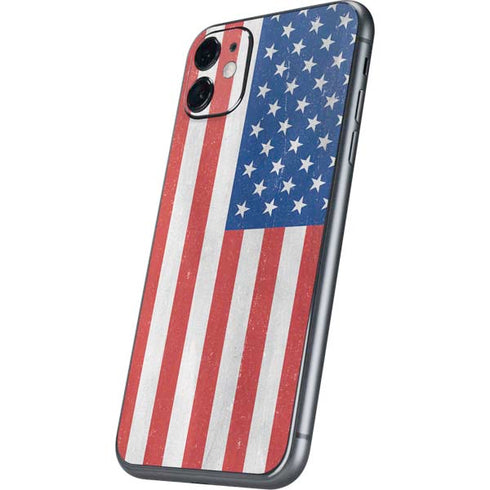 American Flag Distressed iPhone 11 Skin