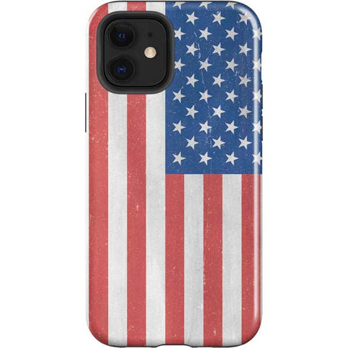 American Flag Distressed iPhone 12 Impact Case