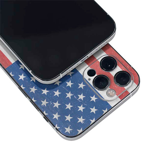 American Flag Distressed iPhone 12 Pro Max Skin