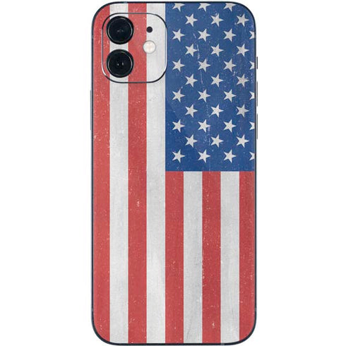 American Flag Distressed iPhone 12 Skin