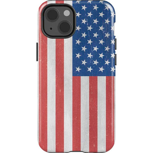 American Flag Distressed iPhone 13 Impact Case