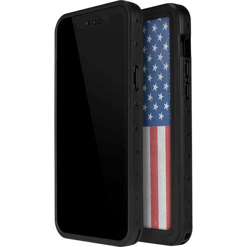 American Flag Distressed iPhone 13 Mini Waterproof Case