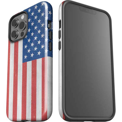 American Flag Distressed iPhone 13 Pro Max Impact Case