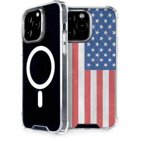 American Flag Distressed iPhone 13 Pro Max MagSafe Case