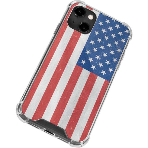 American Flag Distressed iPhone 14 Clear Case
