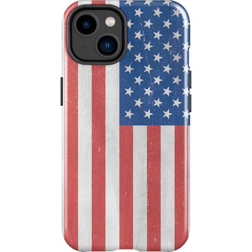 American Flag Distressed iPhone 14 Plus Impact Case