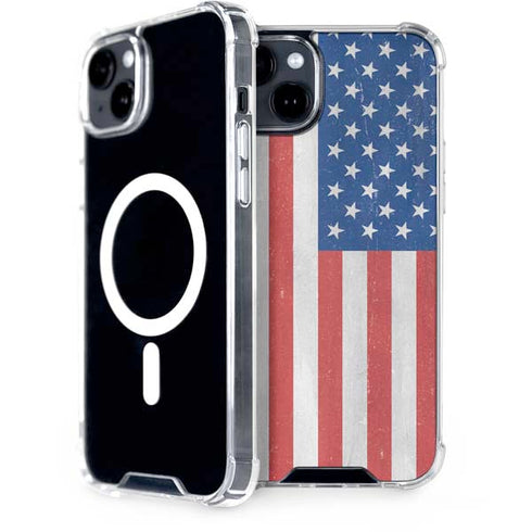American Flag Distressed iPhone 14 MagSafe Case