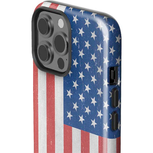 American Flag Distressed iPhone 15 Pro Max Impact Case