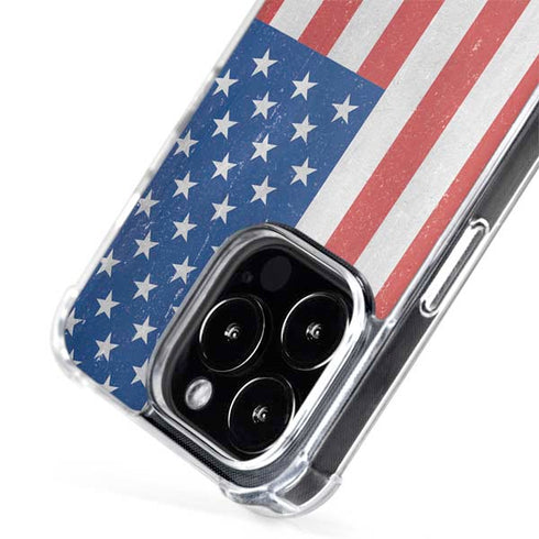 American Flag Distressed iPhone 15 Pro Max MagSafe Case