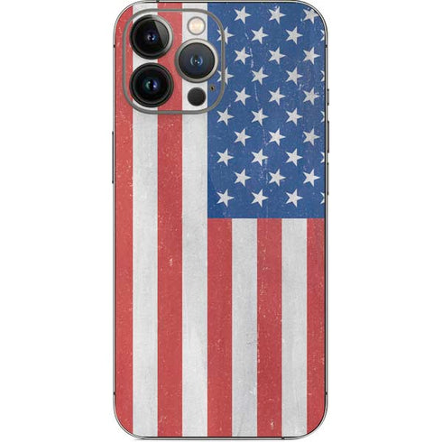 American Flag Distressed iPhone 14 Pro Max Skin