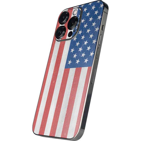 American Flag Distressed iPhone 14 Pro Max Skin