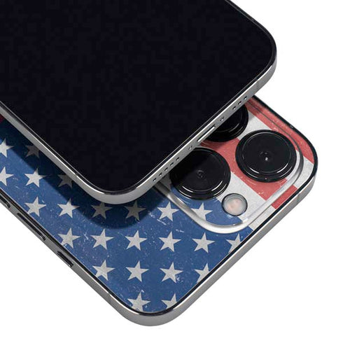 American Flag Distressed iPhone 14 Pro Max Skin