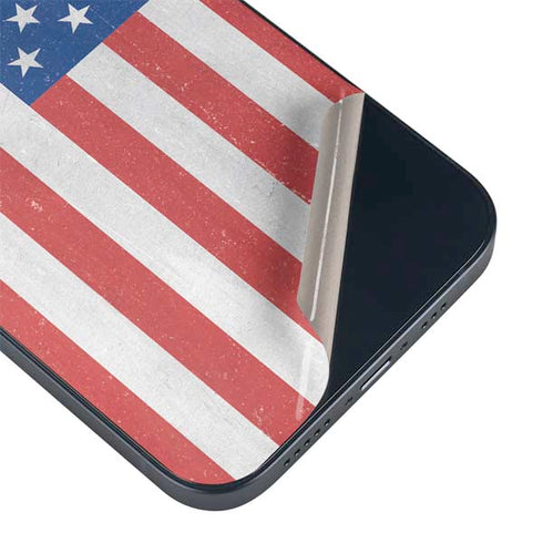 American Flag Distressed iPhone 15 Skin