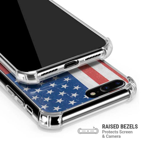 American Flag Distressed iPhone 7/8 Plus Clear Case