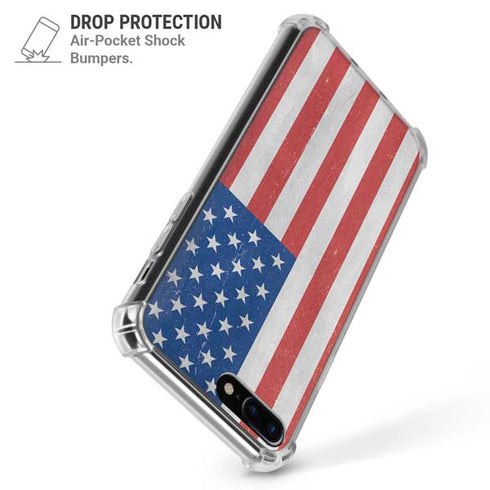 American Flag Distressed iPhone 7/8 Plus Clear Case