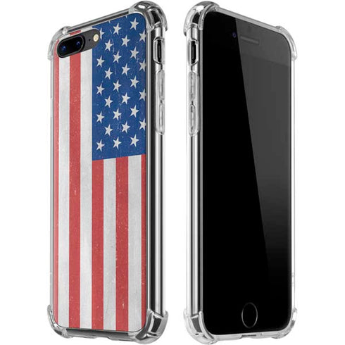 American Flag Distressed iPhone 7/8 Plus Clear Case