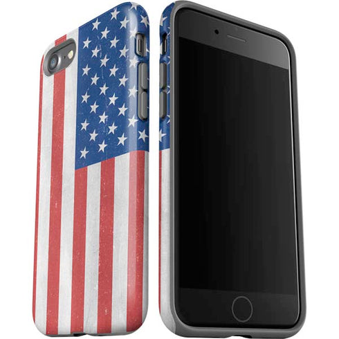 American Flag Distressed iPhone SE (2nd & 3rd Gen) Pro Case
