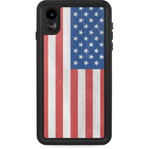 American Flag Distressed iPhone XR Waterproof Case