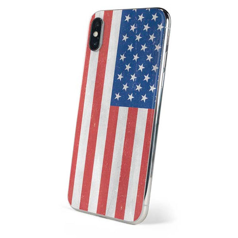 American Flag Distressed iPhone XS Skin