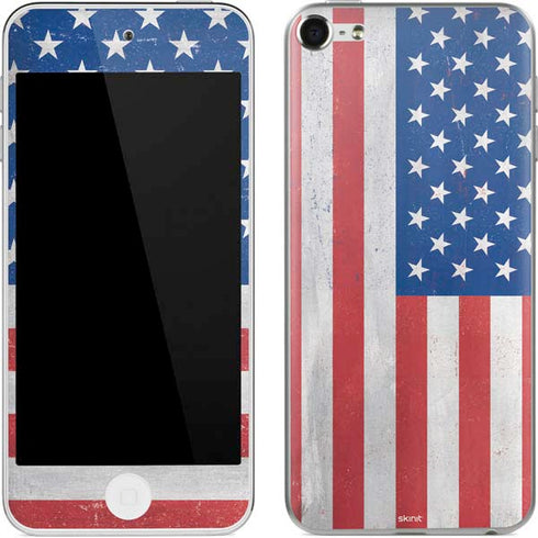 American Flag Distressed Apple iPod Skin