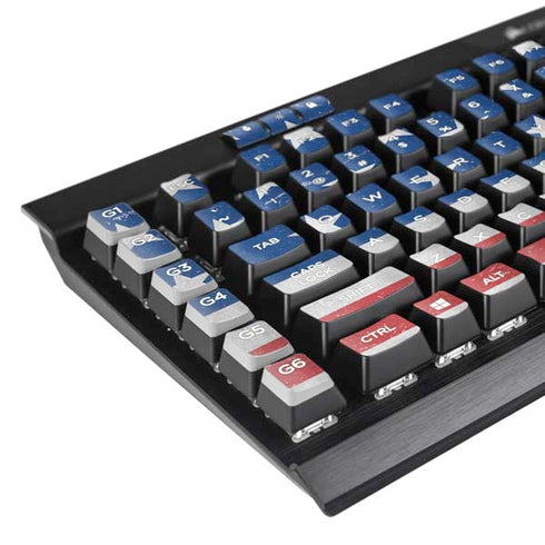 American Flag Distressed K95 RGB PLATINUM Mechanical Gaming Keyboard Skin