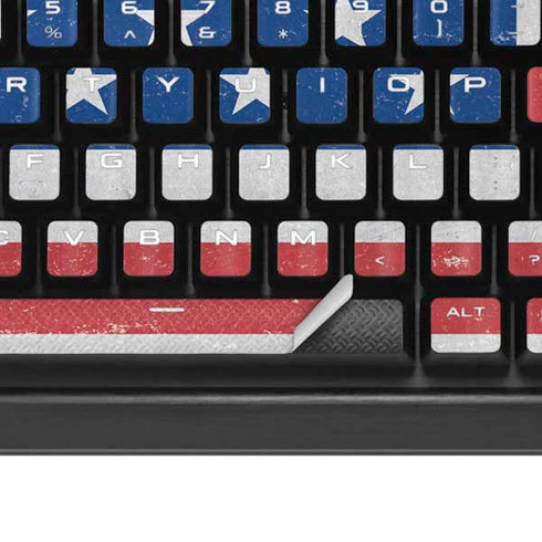 American Flag Distressed K95 RGB PLATINUM Mechanical Gaming Keyboard Skin