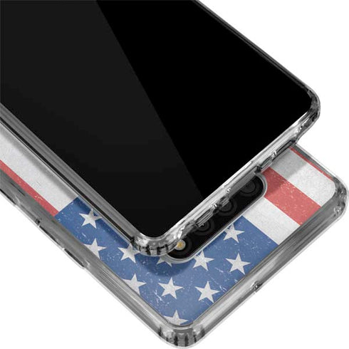 American Flag Distressed LG Stylo 6 Clear Case