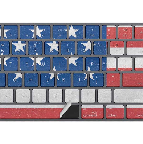 American Flag Distressed Magic Keyboard with Numeric Keypad Skin