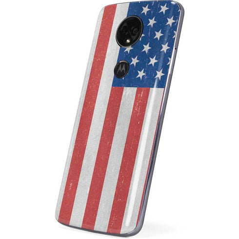 American Flag Distressed Moto E5 Plus Skin