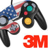 American Flag Distressed Nintendo GameCube Controller Skin
