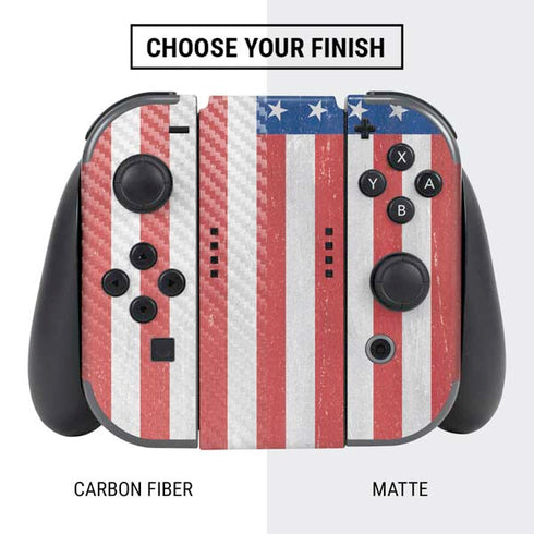 American Flag Distressed Nintendo Switch Bundle Skin