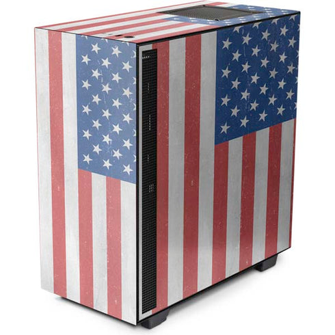 American Flag Distressed NZXT H510 Compact ATX Mid-Tower Case Skin