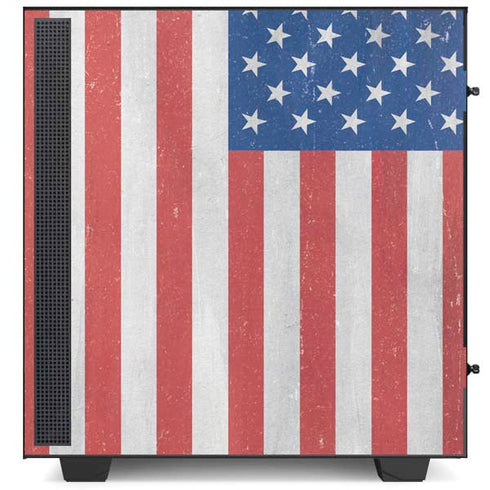 American Flag Distressed NZXT H510 Compact ATX Mid-Tower Case Skin