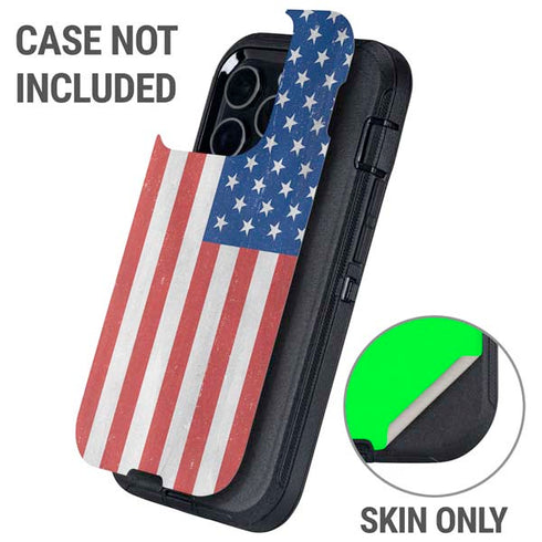 American Flag Distressed Otterbox Defender iPhone Skin