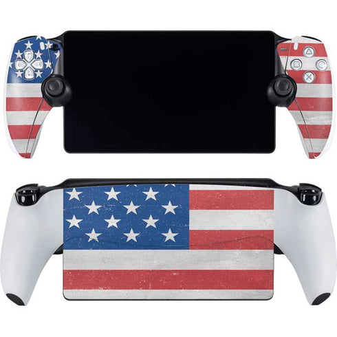 American Flag Distressed PlayStation Portal Remote Player Skin