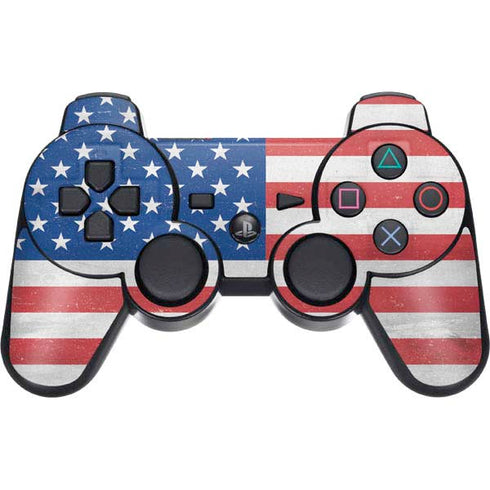 American Flag Distressed PS3 Dual Shock wireless controller Skin