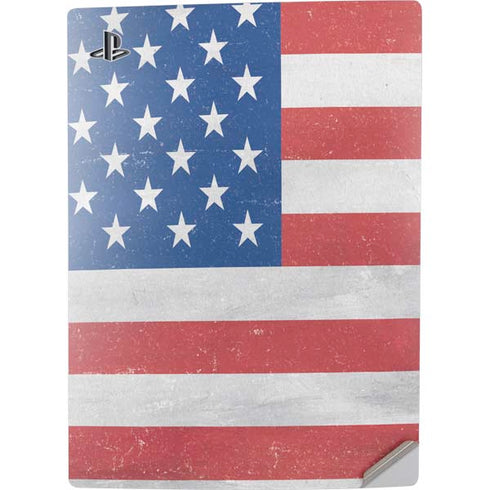 American Flag Distressed PS5 Digital Edition Console Skin