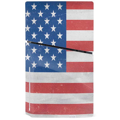 American Flag Distressed PS5 Slim Disk Bundle Skin