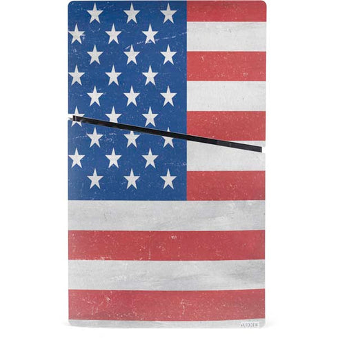 American Flag Distressed PS5 Slim Digital Edition Console Skin