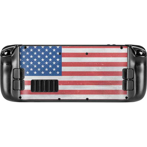 American Flag Distressed Steam Deck Handheld Gaming Computer Skin