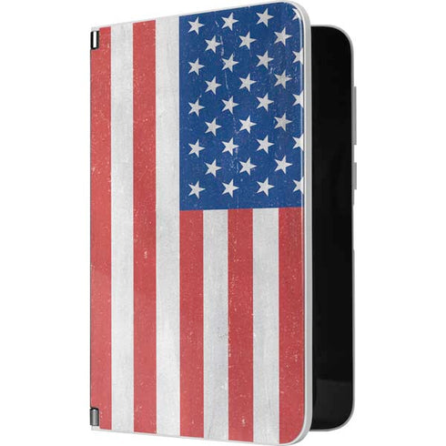 American Flag Distressed Surface Duo Skin