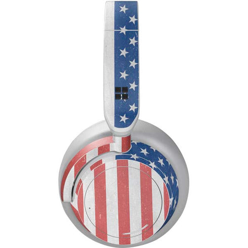 American Flag Distressed Surface Headphones Skin