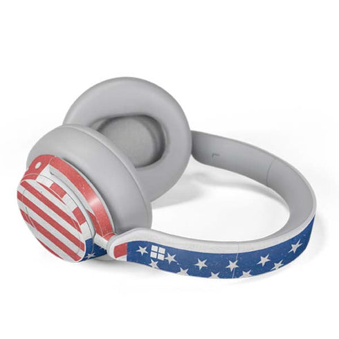 American Flag Distressed Surface Headphones Skin