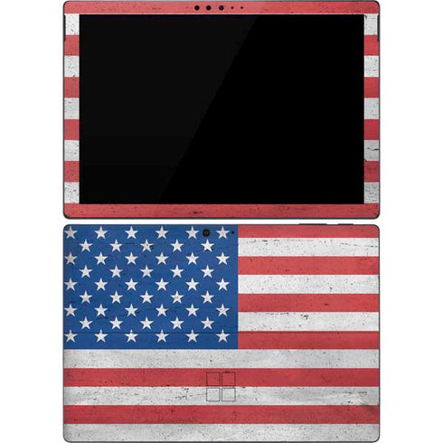American Flag Distressed Surface Pro 7 Skin