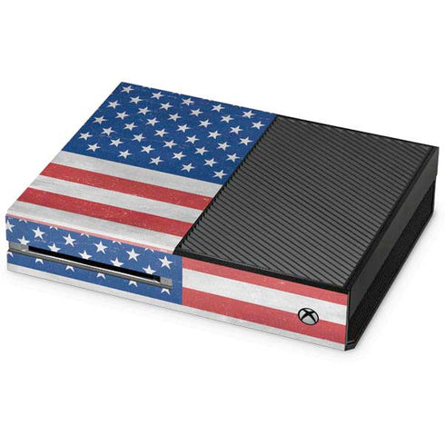 American Flag Distressed Xbox One Console Skin