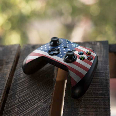 American Flag Distressed Xbox One S Controller Skin
