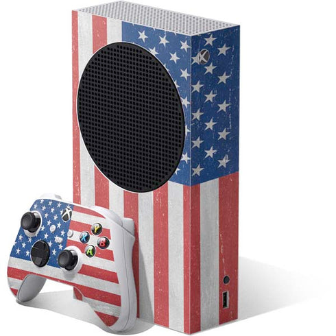 American Flag Distressed Xbox Series S Skins