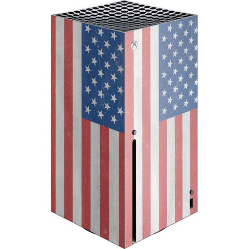 American Flag Distressed Xbox Series X Console Skin