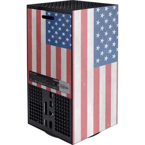 American Flag Distressed Xbox Series X Console Skin
